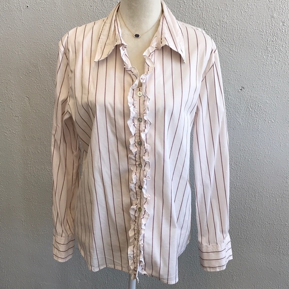 Chico’s Design pin stripped shirt - Picture 1 of 5